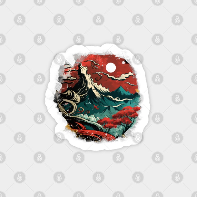 Fantasy chinese landscape Sticker by loucaski